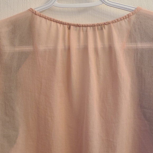 🪷Zara Basic Blush Blouse with Lace - Picture 11 of 14